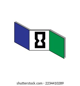 Logo-Vorlage mit 3 Kästchen. geeignet für Firmenlogos, Restaurants, Online-Shops usw.