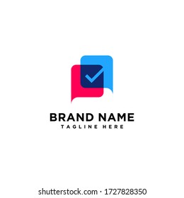 Logo Template About Application Technology for Social Media Messaging