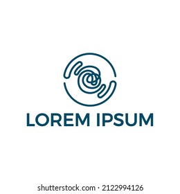 Logo template with abstract line