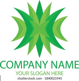 Plantilla de logotipo con formas abstractas. diseño de logotipo