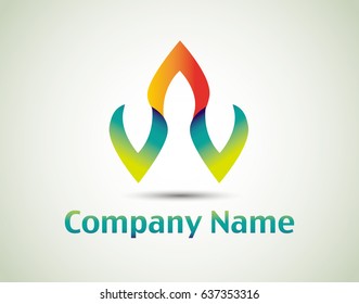 A logo template in abstract style