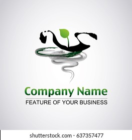 A logo template in abstract style