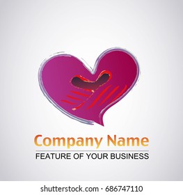 A logo template in abstract style