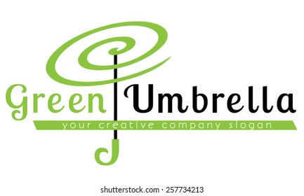 Logo template, abstract umbrella, creativity, insurance, safety