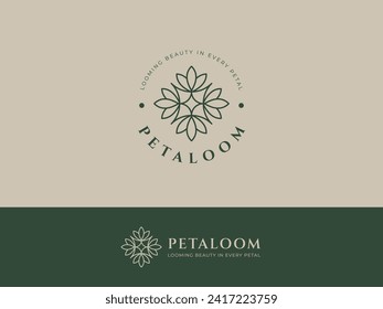 Logo Template for Aesthetic Flower and Leaf Industry