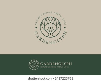 Logo Template for Aesthetic Flower and Leaf Industry
