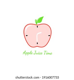 logo template, apple logo inpired by clock, can be used as logo or brand