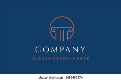 Logo template. Architecture element column