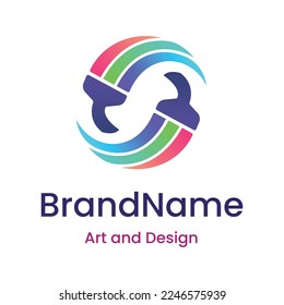 Logo template with art and design theme