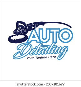 logo template auto detailing, polish tool auto detailing,silhouette polish vector