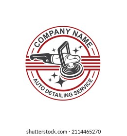 logo template for auto detailing service, vector art.