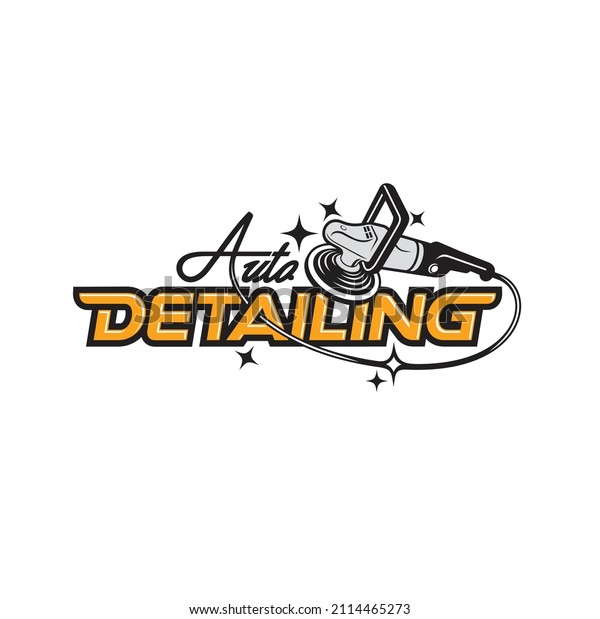 logo\
template for auto detailing service, vector\
art.