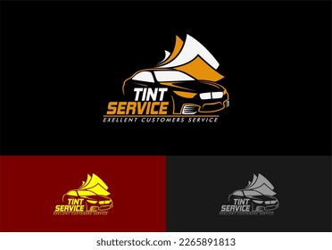 	
Logo template for auto glass and tint service. Car windshield icon and vector. Vector logo for auto glass specialist.