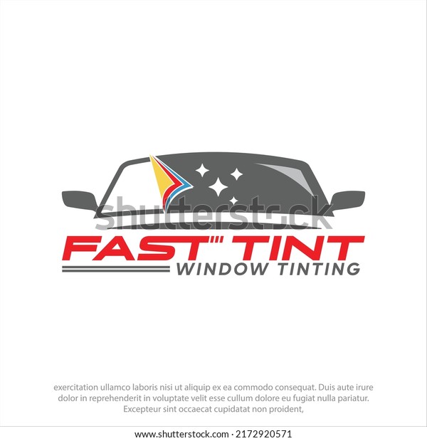 Logo\
template for auto glass and tint service. Car windshield icon and\
vector. Vector logo for auto glass\
specialist.