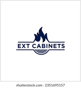 logo template for barbecue restaurant vector ilustration