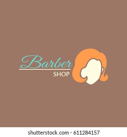 Logo template - barber shop. EPS 10 Isolated object.