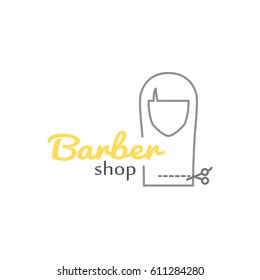 Logo template - barber shop. EPS 10 Isolated object.