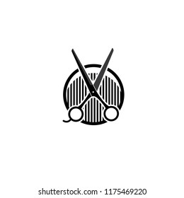 logo template barber shop icon