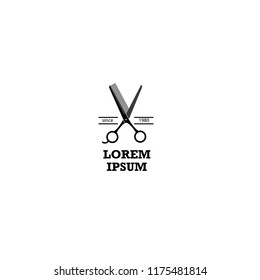 logo template barber shop icon
