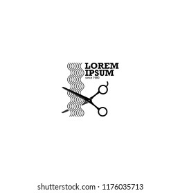 logo template barber shop icon