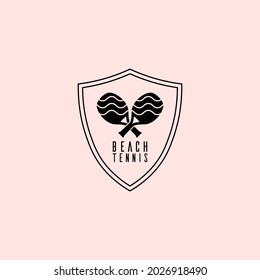 Logo template for beach tennis.