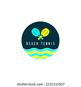 Logo template for beach tennis.