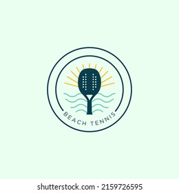 Logo template for beach tennis.