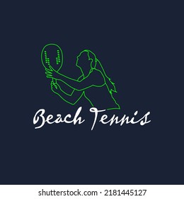 Logo template for beach tennis.