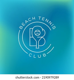 Logo template for beach tennis.