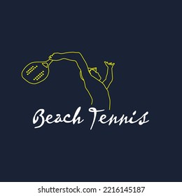 Plantilla de logotipo para el tenis en la playa.