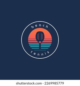 Logo template for beach tennis.