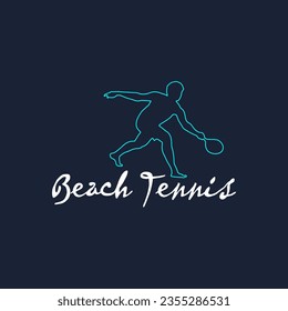 Logo template for beach tennis.