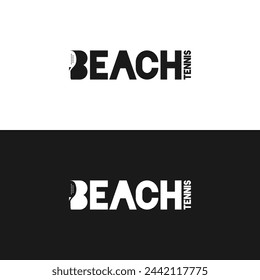 Logo template for beach tennis.	
