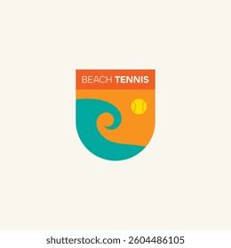  Logo template for beach tennis.