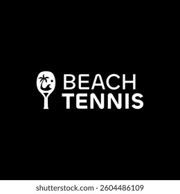 Logo template for beach tennis.
