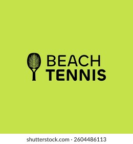  Logo template for beach tennis.