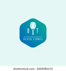  Logo template for beach tennis.