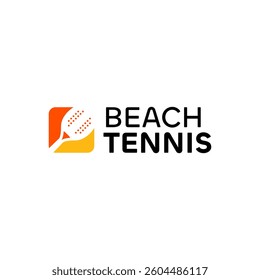  Logo template for beach tennis.