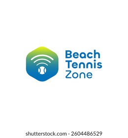 Logo template for beach tennis.
