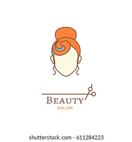 Logo template - beauty salon. EPS 10 Isolated object.