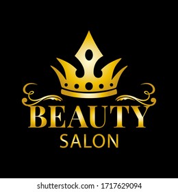 Plantilla de logotipo para un salón de belleza. Ilustración vectorial.