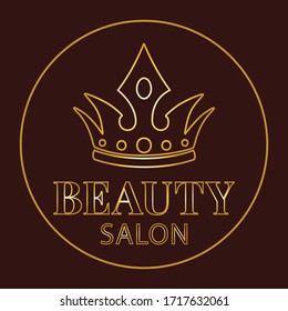 Logo template for a beauty salon. Vector illustration.