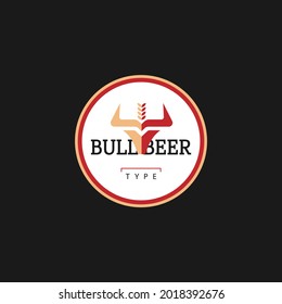 Logo template for beer companies with a bull.