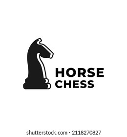 logo template with a black horse pawn shape.