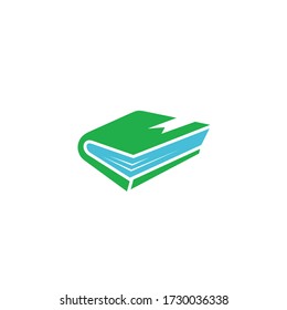 Logo template of book and education. Simple flat style. Vector logo template ready for use.