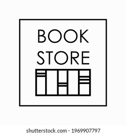 logo template for a bookstore or society of book lovers. Vector illustration in the style of minimalism.isolated on a white background. different books on line. vector