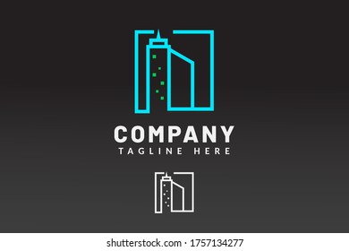 Logo Template Building For Real estate company brand and contractor