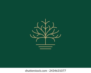 Logo Template for Business and Company with Oak Tree