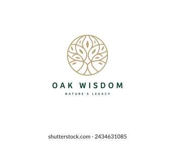 Logo Template for Business and Company with Oak Tree