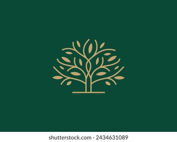 Logo Template for Business and Company with Oak Tree